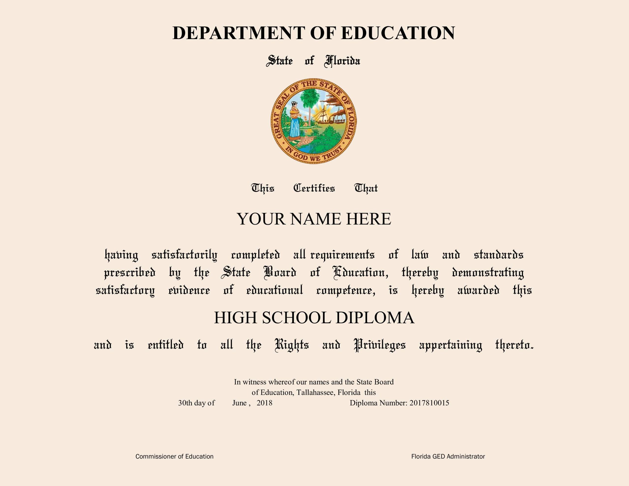 Website sample Fake GED FL image for Fake Florida GED